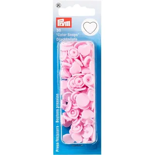 Prym Color Snaps Druckknöpfe, Herz, rosa, 30 Stück