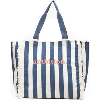 s.Oliver Schultertasche Shopper Dark Blue Stripes blau mehrfarbig - Blau, Bunt