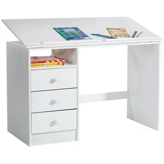 Idimex Kinderschreibtisch Kevin , Weiß , Holz , Kiefer , Mode , Rechteckig , 115x73x60 cm , FSC Mix , Babymöbel & Kindermöbel, Kinderzimmer & Jugendzimmer, Kinderschreibtische