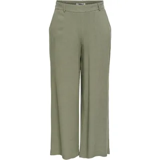 Only Onlsiesta Hw Linen Culotte Hosen Deep Lichen Grün M