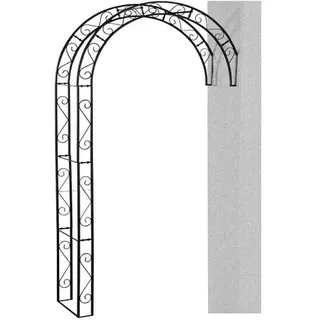 Siena Garden Rosenbogen Cambridge 130 x 35 cm Schwarz