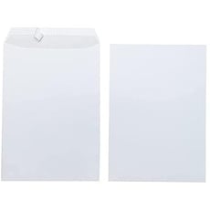 50x Versandtaschen C4 A4 weiß ohne Fenster, selbstklebend mit Abziehstreifen, mit grauen Innendruck, 90 g/qm, Maße 229 x 324 mm Umschläge Kuvert...