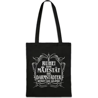 Urban Backwoods Seine Majestät Der Darmstädter, Stofftasche, Farbe: Schwarz - Schwarz