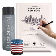 happylandgifts® Echtes New York Grundstück als einzigartiges Geschenk für Amerika Fans | Besitzurkunde mit Wunschname zum selber eintragen | New York Geschenke | New York Deko | USA Geschenke