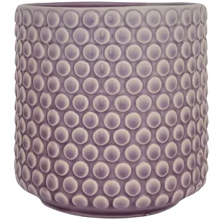 Nordring Retro Übertopf Vintage Pflanztopf für Zimmerplanzen Blumentopf Dotty L (15,5 cm ø), mauve, Keramik