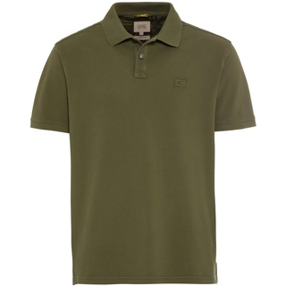 camel active Herren Piqué Poloshirt aus Reiner Baumwolle Olivgrün Menswear-M