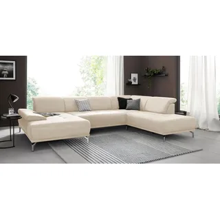 OTTO home Wohnlandschaft Mikrofaser 3-Sitzer Beige