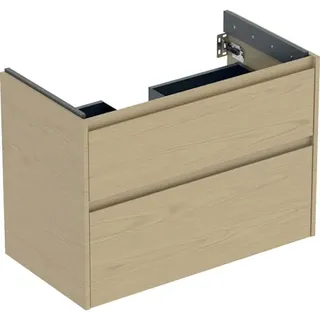 Geberit Renova Plan Unterschrank für Waschtisch, mit zwei Schubladen, 84,6x60,6x44,6cm, 504.031.PS.1, Farbe: Eiche natur / Melamin Holzstruktur