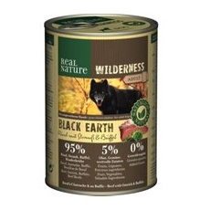 REAL NATURE WILDERNESS Adult Black Earth Rind mit Strauß & Büffel 12x400 g