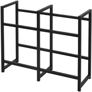 Ml-Design Getränkekistenregal , Anthrazit , Metall , Rechteckig , 31x75.5x91 cm , Weinregale