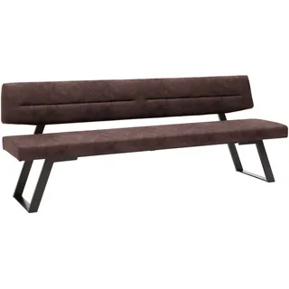 Dieter Knoll Sitzbank , Braun , Metall , Uni , 160x85x58 cm , Lederauswahl, Stoffauswahl, Typenauswahl, mit Rückenlehne , Esszimmer, Bänke, Sitzbänke, Polsterbänke
