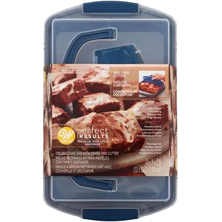 Wilton Recipe Right Längliche Kuchenform mit Deckel 33 x 22,9cm: Kuchenform Antihaft Backform Rechteckig für Kuchen, Brot oder Torten Backblech Oblong Cake Pan - 33 x 22,9 cm
