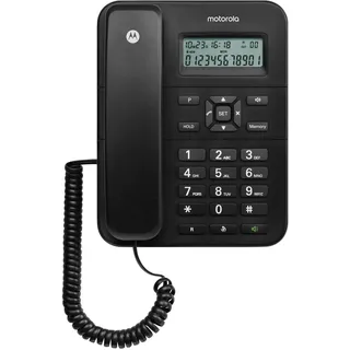 Motorola CT202 Analoges Telefon, Anrufer-Identifikation Schwarz