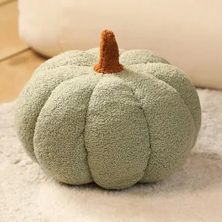 Kürbis Kissen, Pumpkin Pillow, Halloween Kürbis DekokissenKürbis Kissen, Weiche Plüschkissen Herbst Pumpkin Pillow Kürbis Deko, Kürbiskissen Kissen for Home Halloween Decoration(Green 01,35cm)