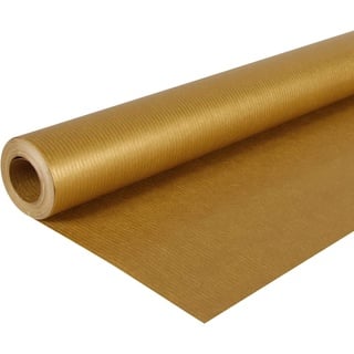 Clairefontaine 195775C Rolle (goldfarbenes Kraftpapier, 10 x 0,7 m, 60 g, PEFC, ideal für Ihre Bastelprojekte) 1 Stück gold