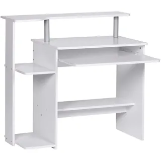 FineBuy Computertisch 94x90,5x48,5 cm Schreibtisch Modern mit Tastaturauszug