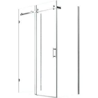 Glaszentrum Hagen Hebe Eck-Duschkabine mit Schiebetür rechts 120 x 195 cm transparent