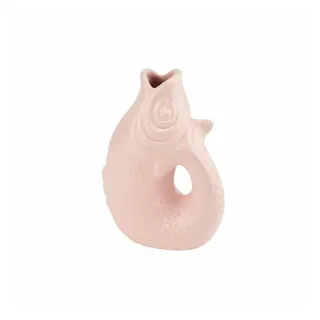 Giftcompany Gift Company Vase Monsieur Carafon XS, Dekovase in Fisch-Form, Steingut, Sea Pink, 13 cm, 1087402012