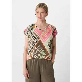 Comma, Shirtbluse mit All-Over Print Lila 40