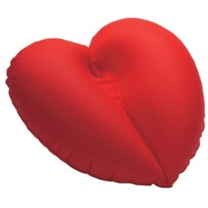 Bild Dr. Winkler Badewannenkissen aufblasbar in Form eines Herz mit einem Saugnapf, rot