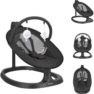 Kikka boo Babywippe Zazu elektrisch Kinderstuhl Musik Schaukelfunktion Timer schwarz - Schwarz