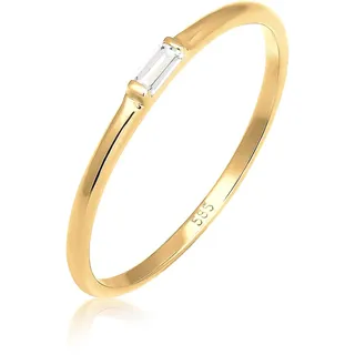 Elli PREMIUM Ring Damen Verlobung Liebe Zart Edel Geo Topas in 585 Gelbgold