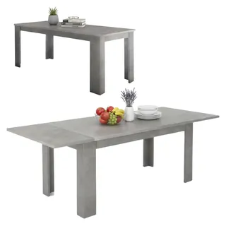 Ausziehbarer Esstisch Dkouamé, Ausziehbare Konsole bis zu 12 Sitzplätzen, ausziehbare Konsole 100 % Italy, cm 160/210x90h75, Slate - Grau