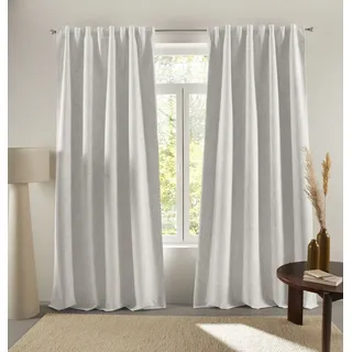 Verdunkelungsvorhang "Marusha" Gr. 1, beige (creme), B:135cm H:145cm, Polyester, Polyester, LEGER HOME BY LENA GERCKE, Gardinen, Verdunkelungsvorhang, Verdunkelnder Vorhang, blickdicht, Leinenoptik, robuste Haptik, Thermo