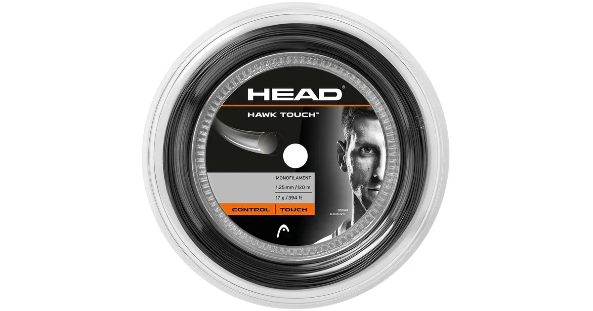 HEAD Hawk Rough Tour – Corde De Tennis 120m, 1.25mm, Surface Rugueuse, Technologie Crystal Core – Puissance, Contrôle, Effet