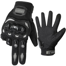 LVNRIDS 1 Paar Sport-Motorrad-Handschuhe Vollfinger-Touchscreen-Schutzhandschuhe Schwarz M