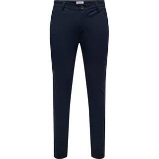 Elegante Chino Stoffhose Stretch Business Pants ONSTHOR | - Blau