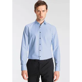 OLYMP Businesshemd »No. Six 24/Seven super slim« Jersey-Hemd, blau