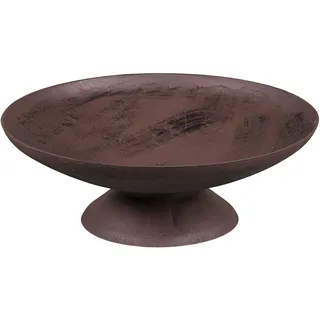 Feuerschale rusty | rund | Edelrost| Patina | mit Sockel | ca. 80 cm