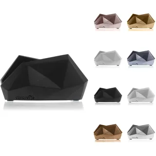 concrette Serviettenhalter aus Beton 15,5 x 8 x 7,8 cm - Schwarz Matt Serviettenspender - Serviettenständer - Servietten Halterung - Napkin Holder