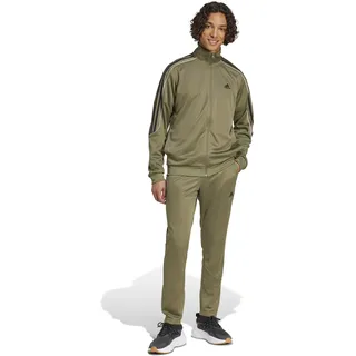 adidas Herren Trainingsanzug 3S Doubleknit Tracksuit IY6668 M - Olive Strata - M