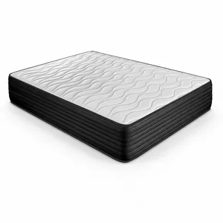 DUÉRMETE ONLINE - Viskoelastische Matratze, wendbar, für Winter-Sommer, mittlere Härte, 30 cm, milbendicht, Anti-bakteriell und hypoallergen, 90 x 190 cm