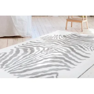 my home Hochflor-Teppich »Elias« rechteckig 30 mm Höhe Fell-Optik, Wohnzimmer, grau