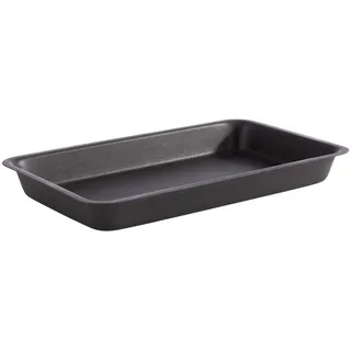 APS Tablett LEVANTE, 25,5 x 16 cm, H: 3 cm Edelstahl, Farbe: Grey Black 0,7 Liter