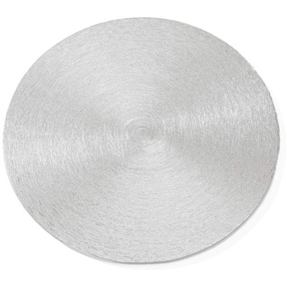 NKlaus 1x Kerzenteller Ø 12cm Aluminium Silber matt Optik Dekorationteller rund Stärke 0,5cm Kerzenuntersetzer Stumpenkerzen Windlichter Spülmaschinenfest 2806