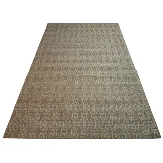 Teppich Flachgewebe Jacquard Beige Viskose Baumwolle 150x240 cm Debbbich JST16