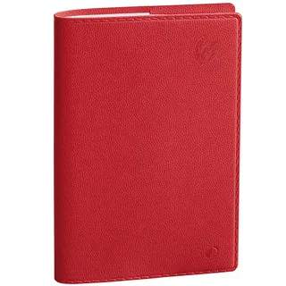 Quo Vadis - Kollektion: Equology Wander recycelt, Kalenderjahr-Kalender, Wochenansicht, Format: 9 x 12,5 cm, mehrsprachig, 13 Monate Dezember-Dezember, Kirschrot, Jahr 2024