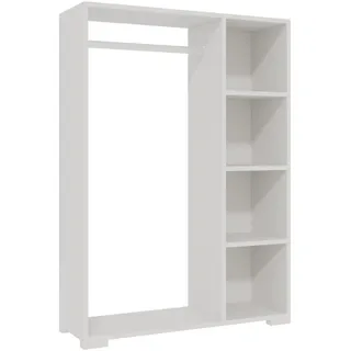 [en.casa] Kleiderschrank Nesbyen 90 x 126 x 30 cm Weiß