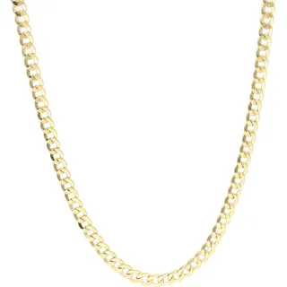 Panzerkette LUIGI MERANO "Kette glanz, Gold 375" Gr. 45, gold, Halsketten, Herren, 45, Gelbgold 375, Panzerkette