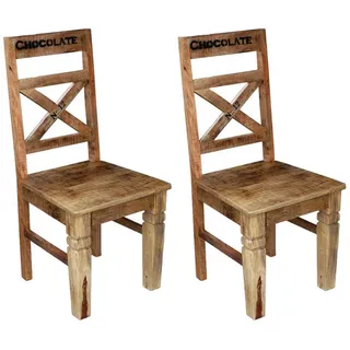 SIT Möbel 4-Fußstuhl Holz braun 2er Set