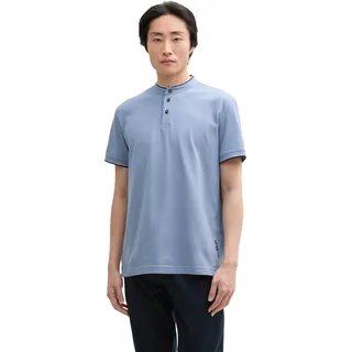 Tom Tailor Herren Piqué Poloshirt mit Stehkragen