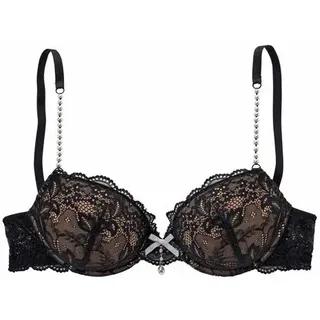 LASCANA Push-up-BH Damen schwarz-creme Gr.70B