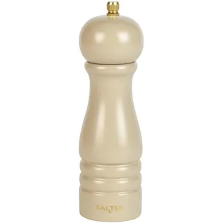 Salter Olea Salz- & Pfeffermühle – Universalmühle mit Keramikmahlwerk, durch Drehen mahlbar, einstellbar von fein bis grob, 56 g Steinsalz / 24 g Pfefferkörner, zusätzlicher Deckel inklusive