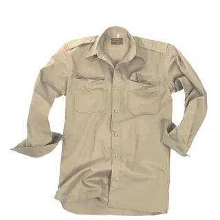 Tropenhemd Safarihemd langarm beige - XXL