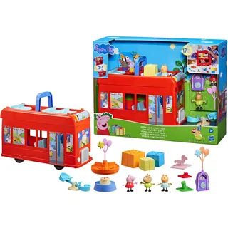 Peppa Pig Peppas 2-in-1 Party Bus Spielset mit 3 Figuren