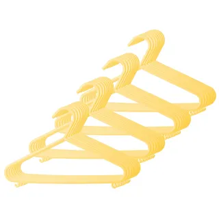 Bieco Kleiderbügel Kinder 32 St. Gelb | Länge ca. 30 cm | Baby Kleiderbügel | Kunststoff Kleiderbügel Kinder Baby | Baby Organiser Für Kleiderschrank | Kleiderbügel Baby | Baby Clothes Hangers